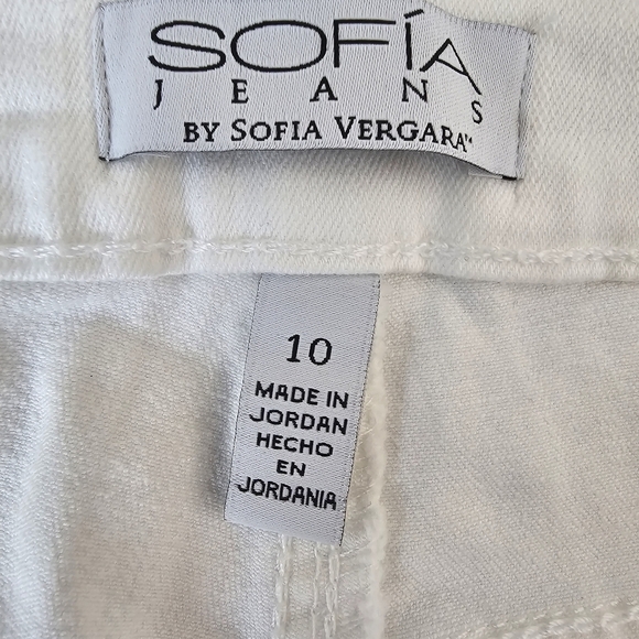Sofia Jeans by Sofia Vergara White Maria Super Cropped Skinny Jeans Size 10 - Picture 8 of 13